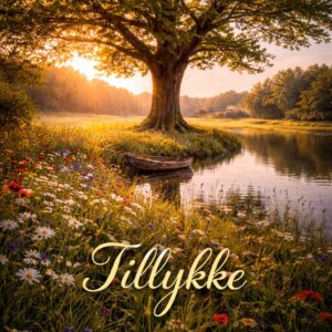 Tillykke kort med Træer 05