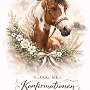 Hestekonfirmation kort 02