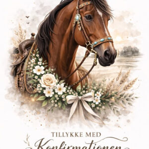 Hestekonfirmation kort 03