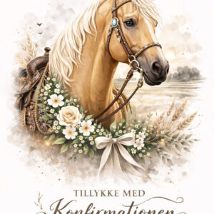 Hestekonfirmation kort 04