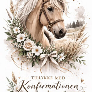 Hestekonfirmation kort 07