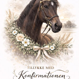 Hestekonfirmation kort 16