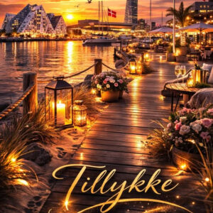 Tillykke kort med steder i Danmark 01