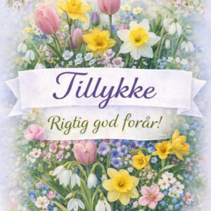 Tillykke kort - Forårs blomster 01