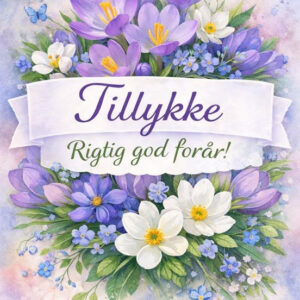Tillykke kort - Forårs blomster 02