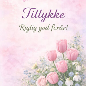 Tillykke kort - Forårs blomster 05