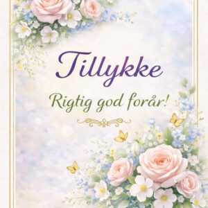 Tillykke kort - Forårs blomster 06