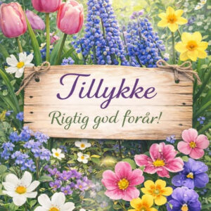 Tillykke kort - Forårs blomster 07