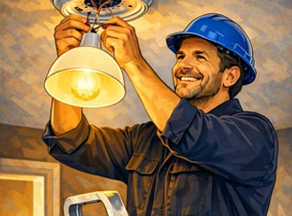 Tillykkekort til elektrikeren