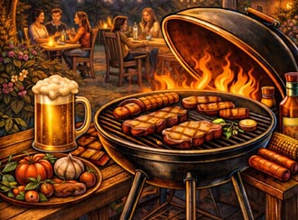 Tillykke kort til Grill entusiaster